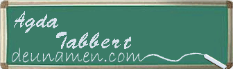 Agda Tabbert Visitenkarte